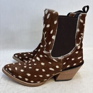 Ariat Brown and White Heeled Boots